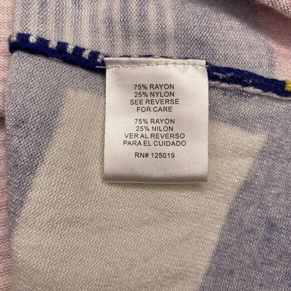 JOSEPH A Tunic Sweater Geometric Colorblock Lightweight Artsy Colorful Womens L - Picture 9 of 10